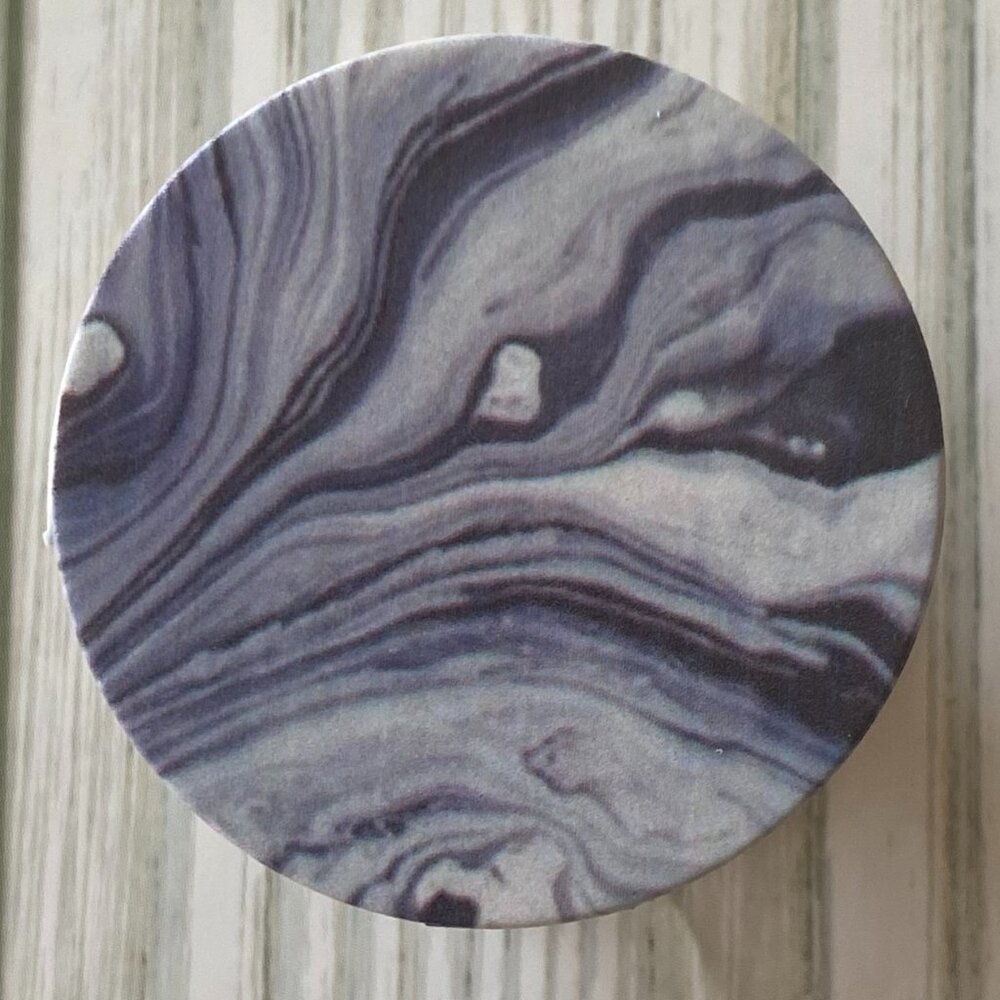 BUNDLE 10/$5 Cell Phone Grip BLACK WHITE MARBLE